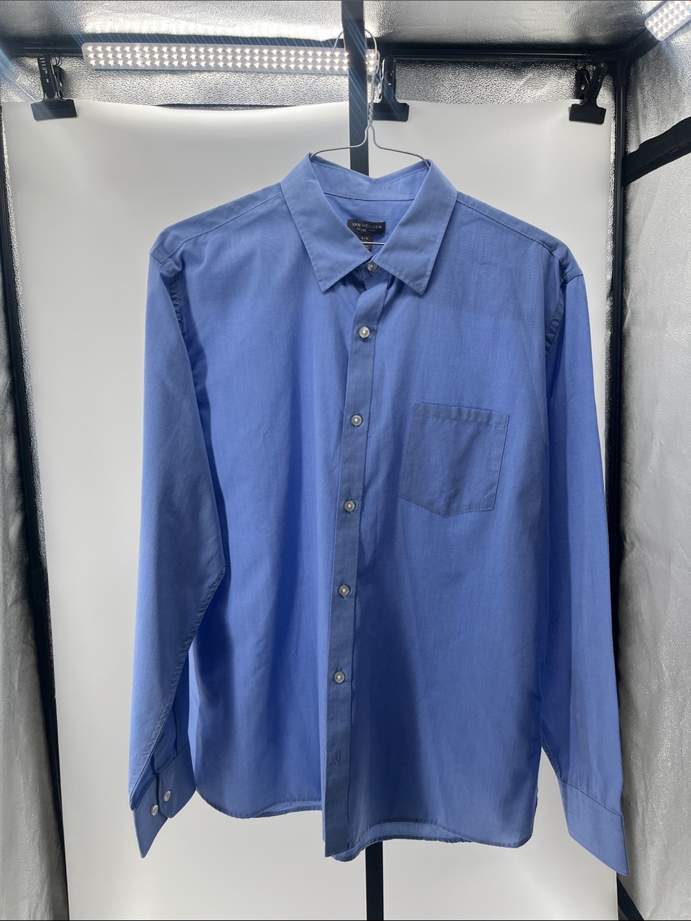 Van Heusen Men’s Royal Blue Long-Sleeve Dress Shirt
